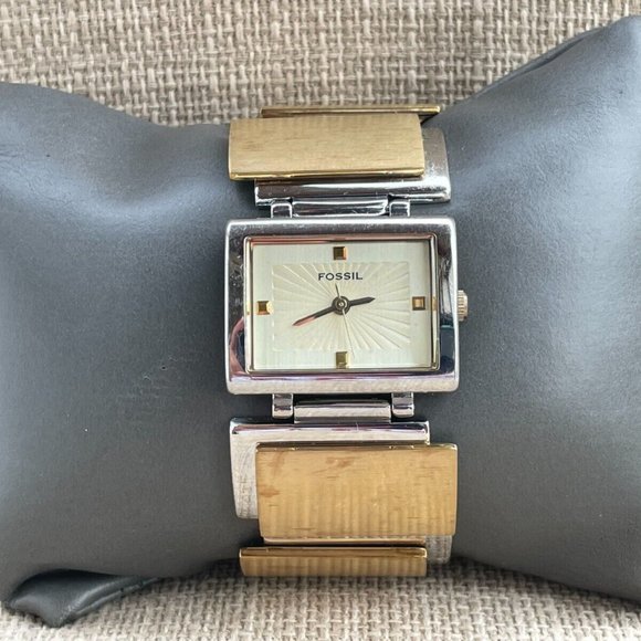 Fossil F2 Women Wristwatch Analog Quartz Ladies Gold/Silver Watch ES-1866 - Picture 2 of 10